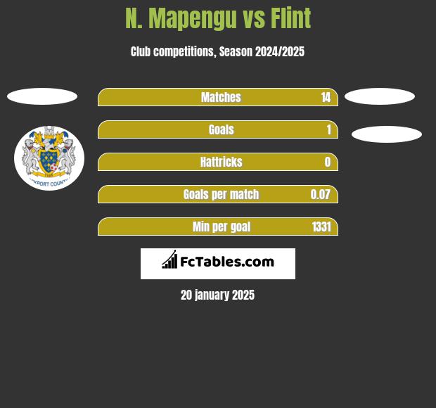 N. Mapengu vs Flint h2h player stats