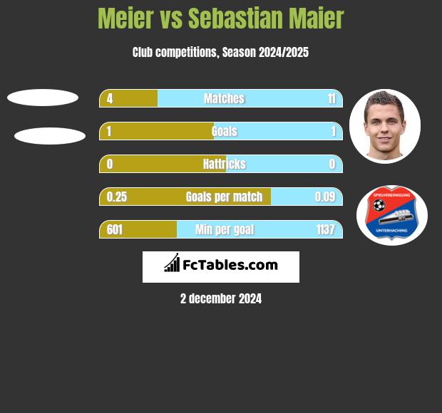 Meier vs Sebastian Maier h2h player stats