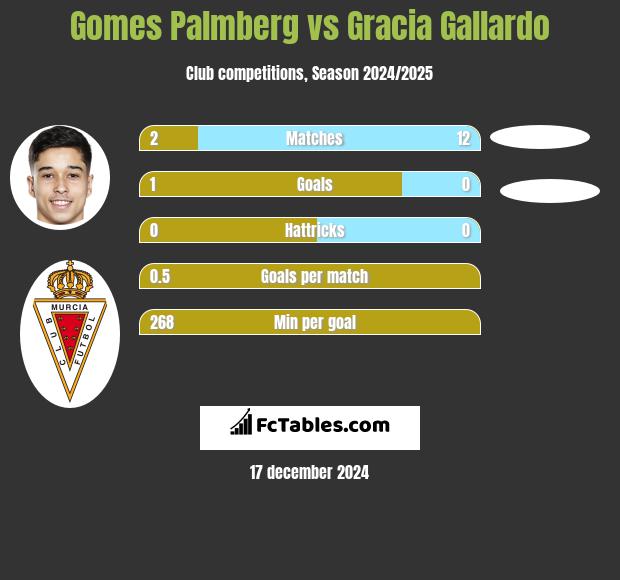 Gomes Palmberg vs Gracia Gallardo h2h player stats