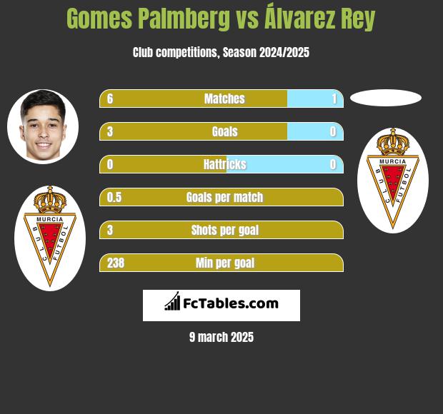 Gomes Palmberg vs Álvarez Rey h2h player stats