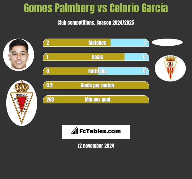 Gomes Palmberg vs Celorio Garcia h2h player stats