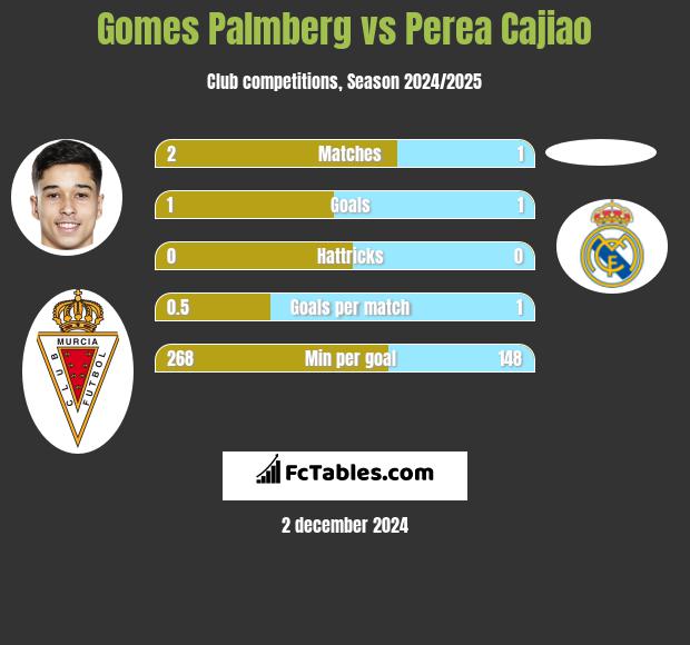 Gomes Palmberg vs Perea Cajiao h2h player stats