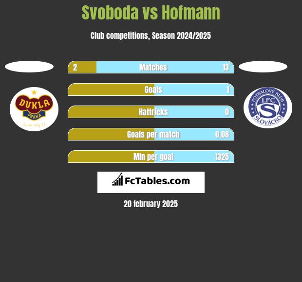 Svoboda vs Hofmann h2h player stats