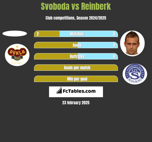 Svoboda vs Reinberk h2h player stats