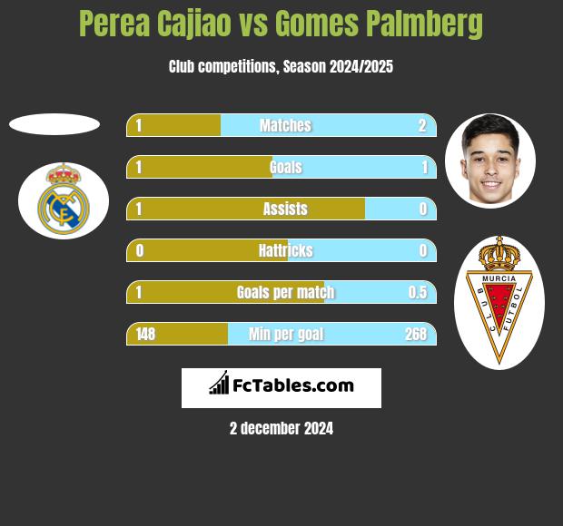 Perea Cajiao vs Gomes Palmberg h2h player stats