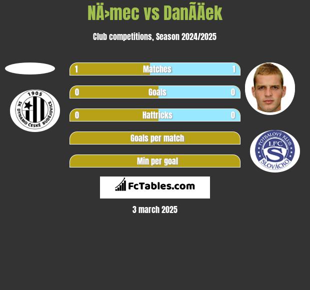 NÄ›mec vs DanÃ­Äek h2h player stats