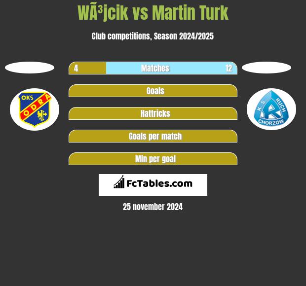 WÃ³jcik vs Martin Turk h2h player stats