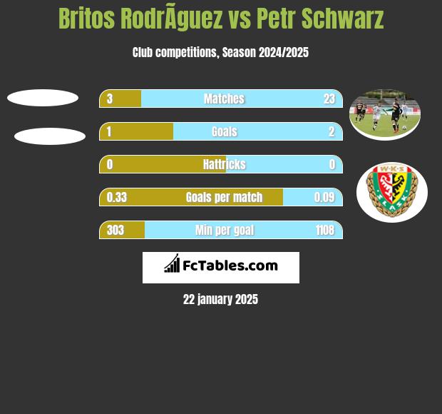 Britos RodrÃ­guez vs Petr Schwarz h2h player stats