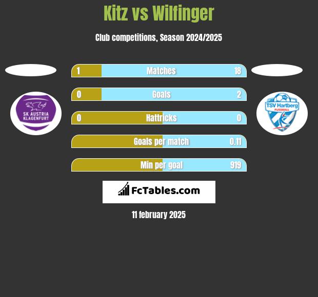 Kitz vs Wilfinger h2h player stats