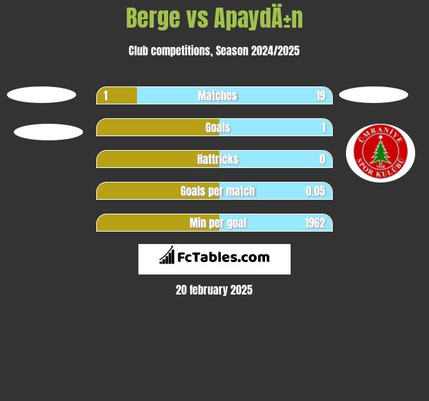 Berge vs ApaydÄ±n h2h player stats