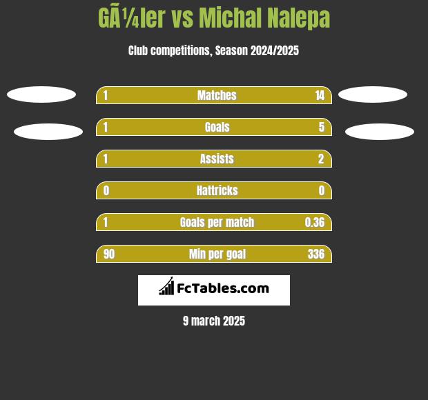 GÃ¼ler vs Michal Nalepa h2h player stats