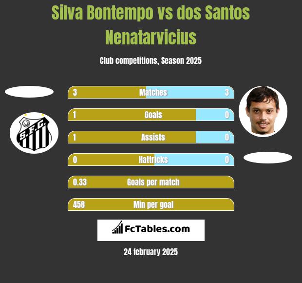 Silva Bontempo vs dos Santos Nenatarvicius h2h player stats