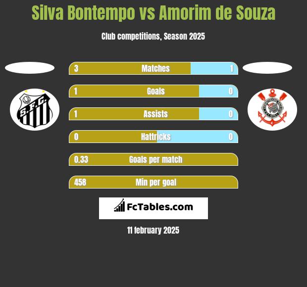 Silva Bontempo vs Amorim de Souza h2h player stats